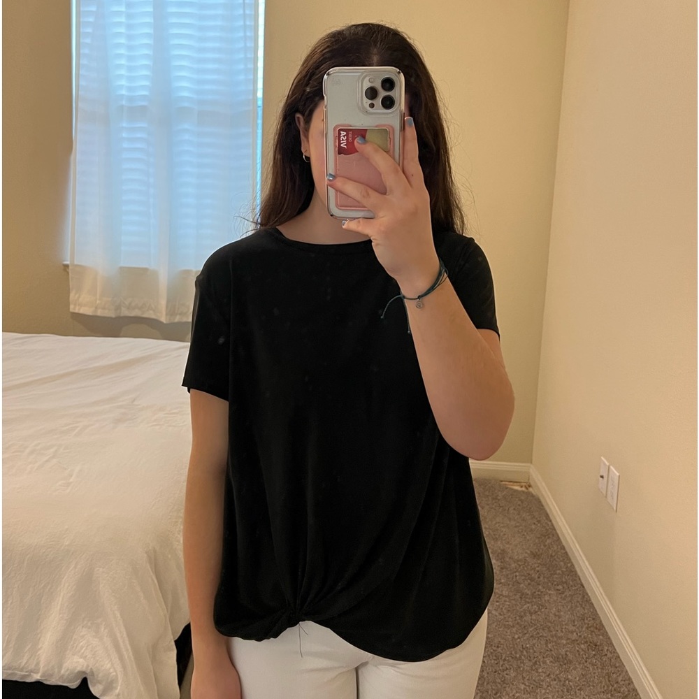 Black dressy tshirt. Great basic piece!